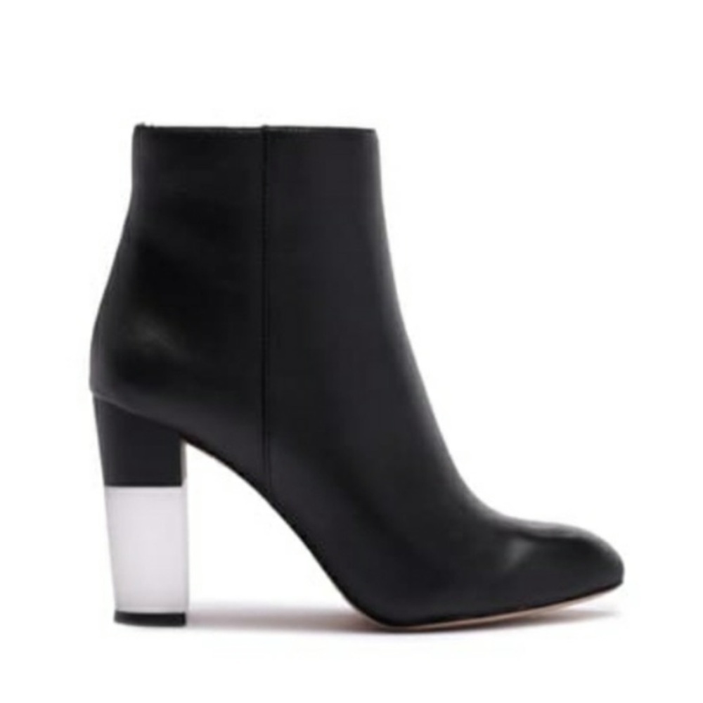 Enzo Angiolini Hadie Leather Block Heel Booties 7.5